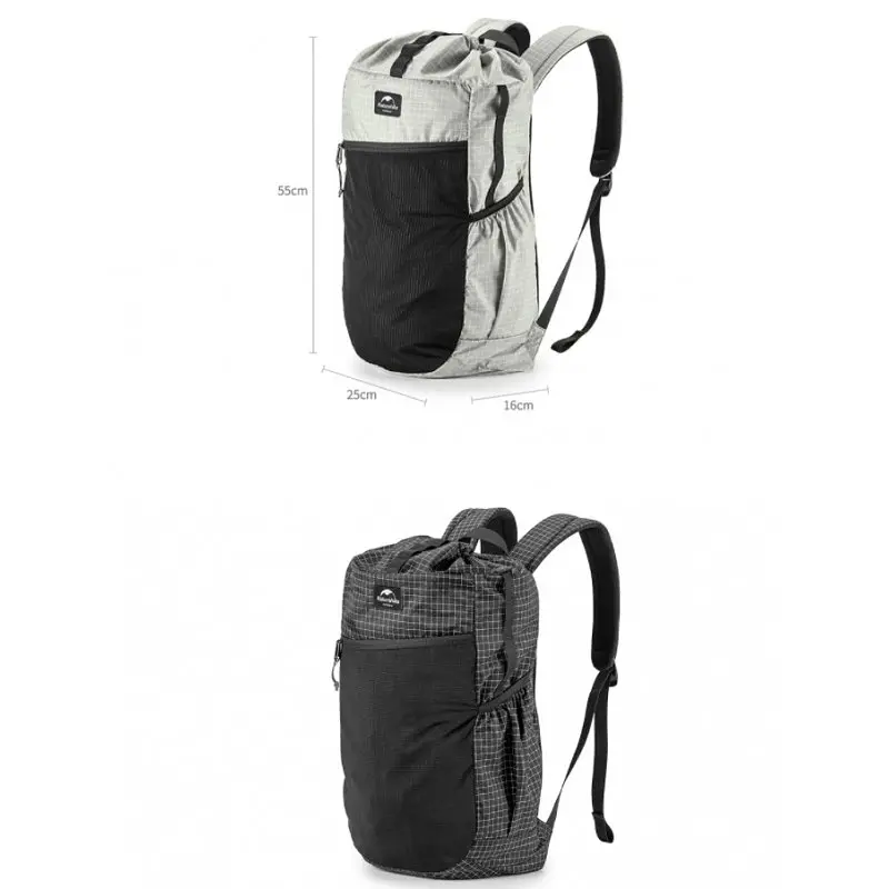 Рюкзак туристичний 20л (NH20BB206) Naturehike світло-сірий - фото 4