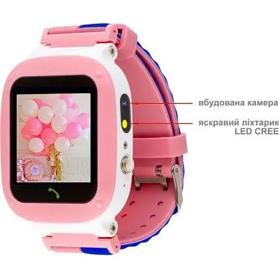 Смарт-годинник Amigo GO004 Splashproof Camera+LED Pink (746404) - фото 3