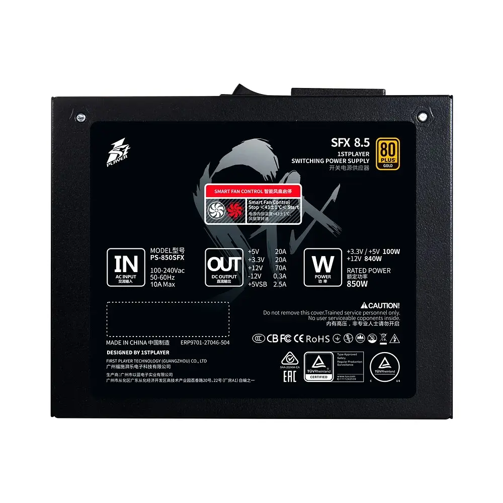 Блок живлення 1stPlayer 850W PS-850SFX (SFX-GLD-850-BK-EU) - фото 2