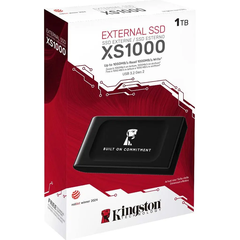 Внешний SSD накопитель Kingston XS1000 BoC 1TB Black (SXS1000/1000GA) [138590] - фото 3