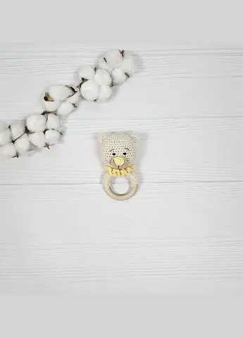Брязкальце ручної роботи "Ведмедик" a.l.babybox Св Беж-світло жовтий