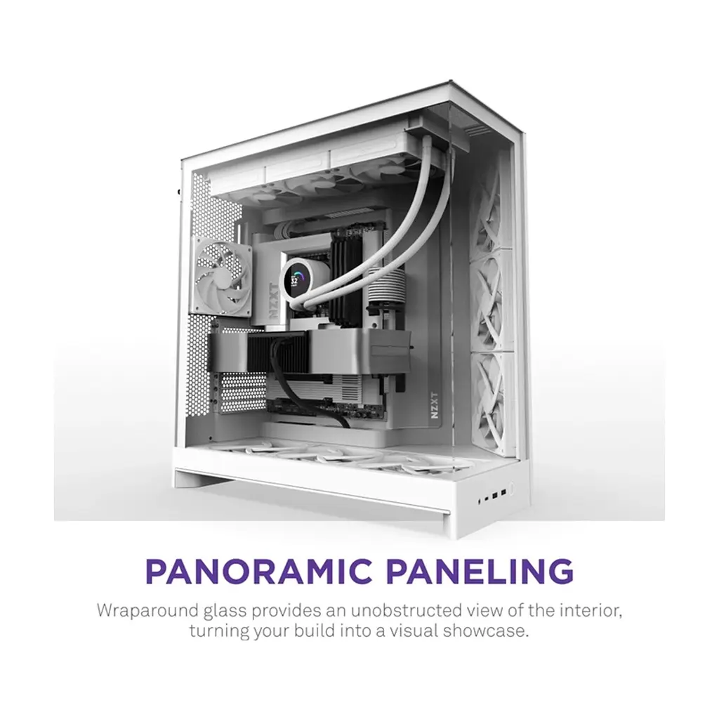 Корпус для ПК NZXT H9 Flow Dual-Chamber All White (CM-H92FW-01) - фото 7