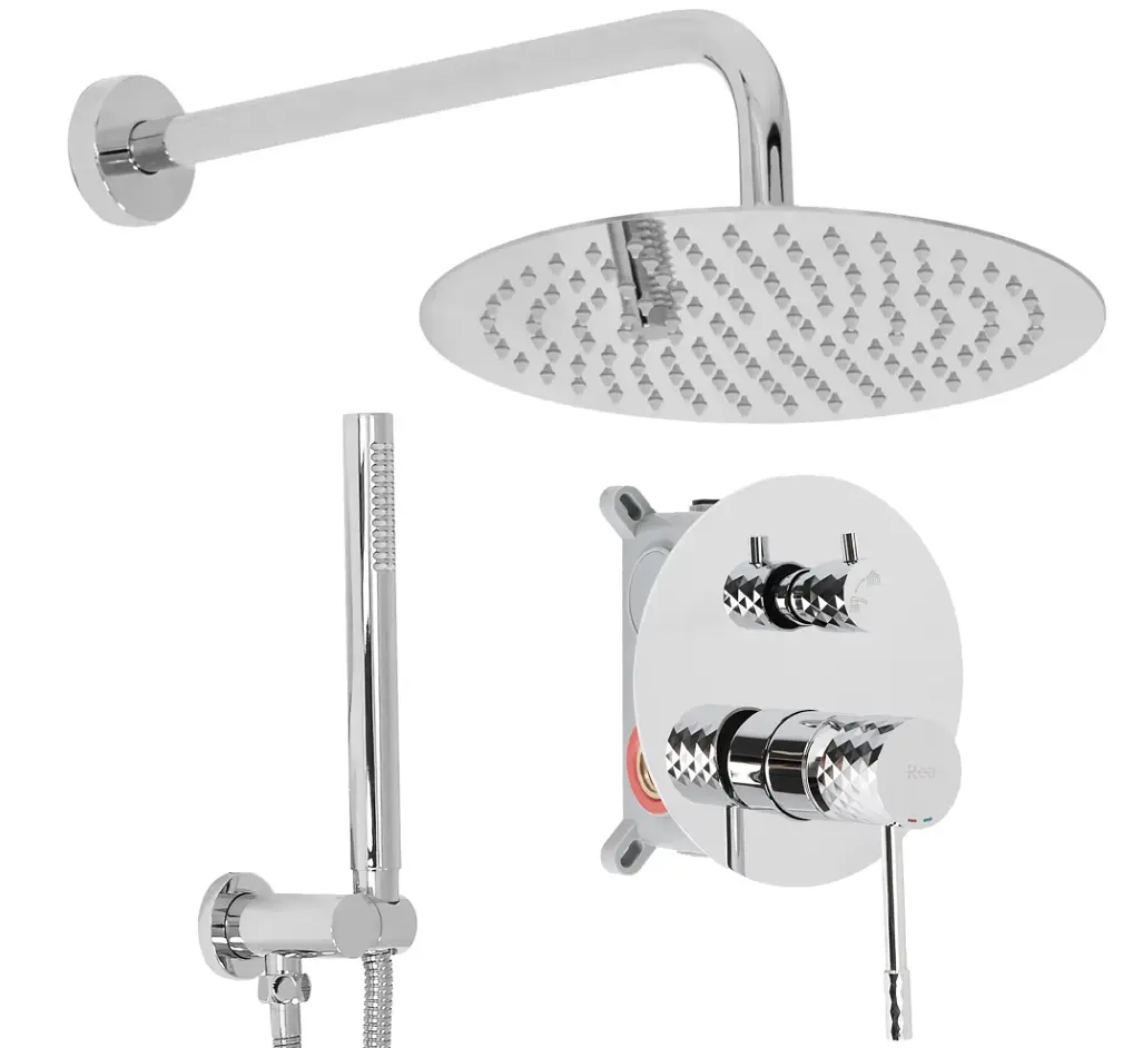 Душова система прихованого монтажу Rea Lungo Diamond chrome + BOX REA-P6963