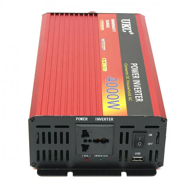 Преобразователь (инвертор) AC DC UKC AR-4000W 220В LCD USB с функцией плавного пуска - фото 8