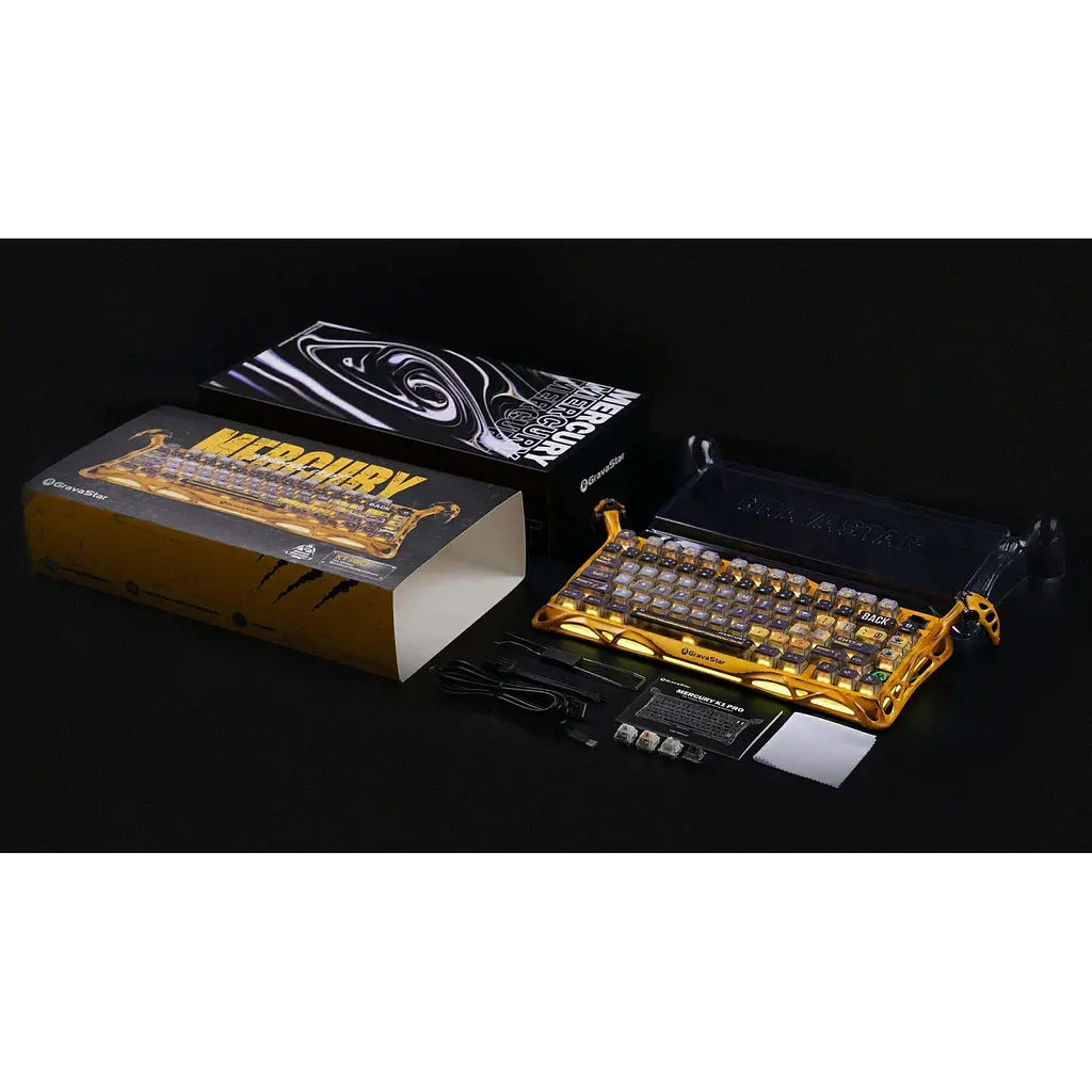 Клавиатура GravaStar Mercury K1 Pro TKL UA Yellow GSK1PRO_YLW [140624] - фото 6