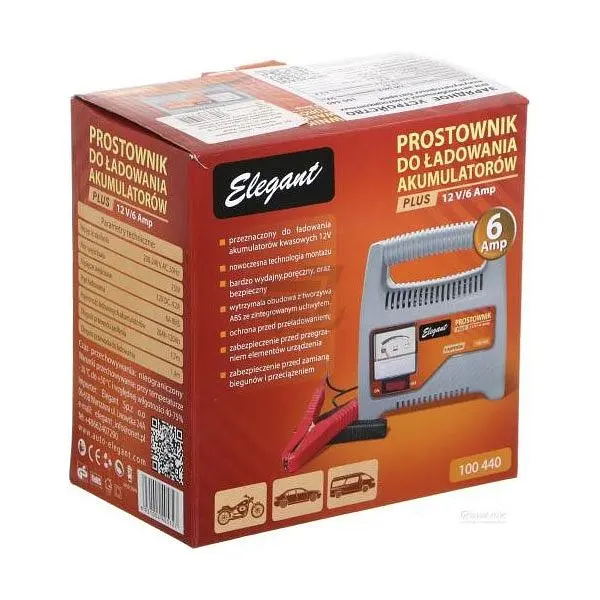 Зарядний пристрій автомобільного акумулятора Elegant Plus 6-12 V / 6 А (100440) - фото 4