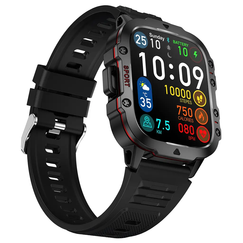 Смарт-годинник Smart Expert Nano Rubber 2 ремінці Чорний (3204) - фото 3