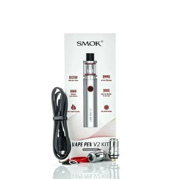 Електронна сигарета Вейп Smok Vape Pen V2 1600 mAh Kit Silver (sn1097) - фото 3