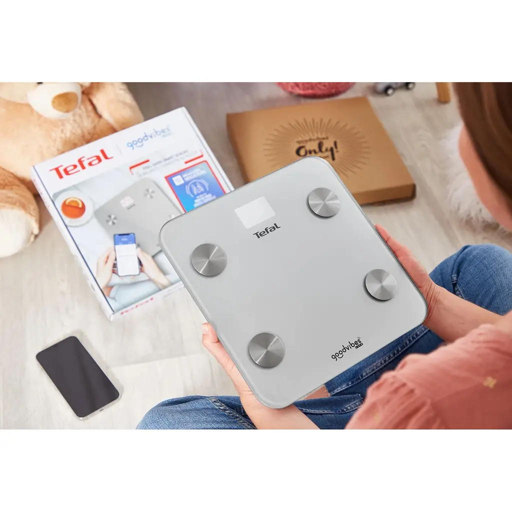 Ваги підлогові Tefal Goodvibes Life Bluetooth 160 кг AAAx3 в комплекті скло сірі - фото 18