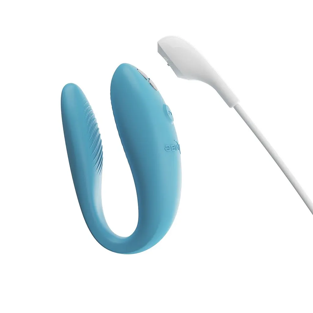 Смарт-вібратор для пар We-Vibe Sync GO Turquoise, тревел-кейс - фото 7