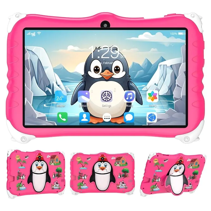 Дитячий планшет Meijiahui K1 Android-15 Penguin / Планшет 7" 6GB / 128GB / Дитячий планшетний ПК з екраном 7 дюймів Рожевий - фото 3