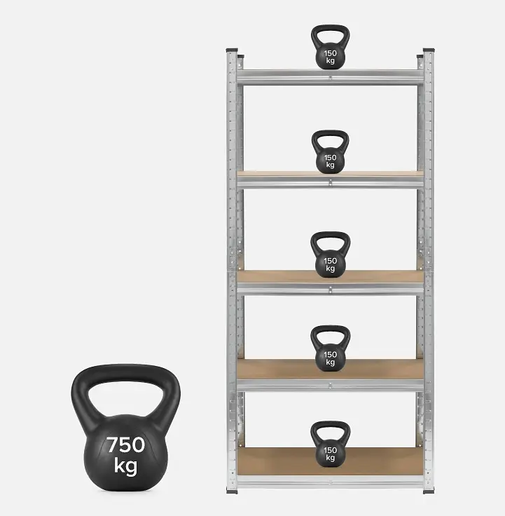 Стелаж LEOBRO Premium 150 х 70 х 30 см, 150кг/полиця, 5 полиць (LB-R110) - фото 3