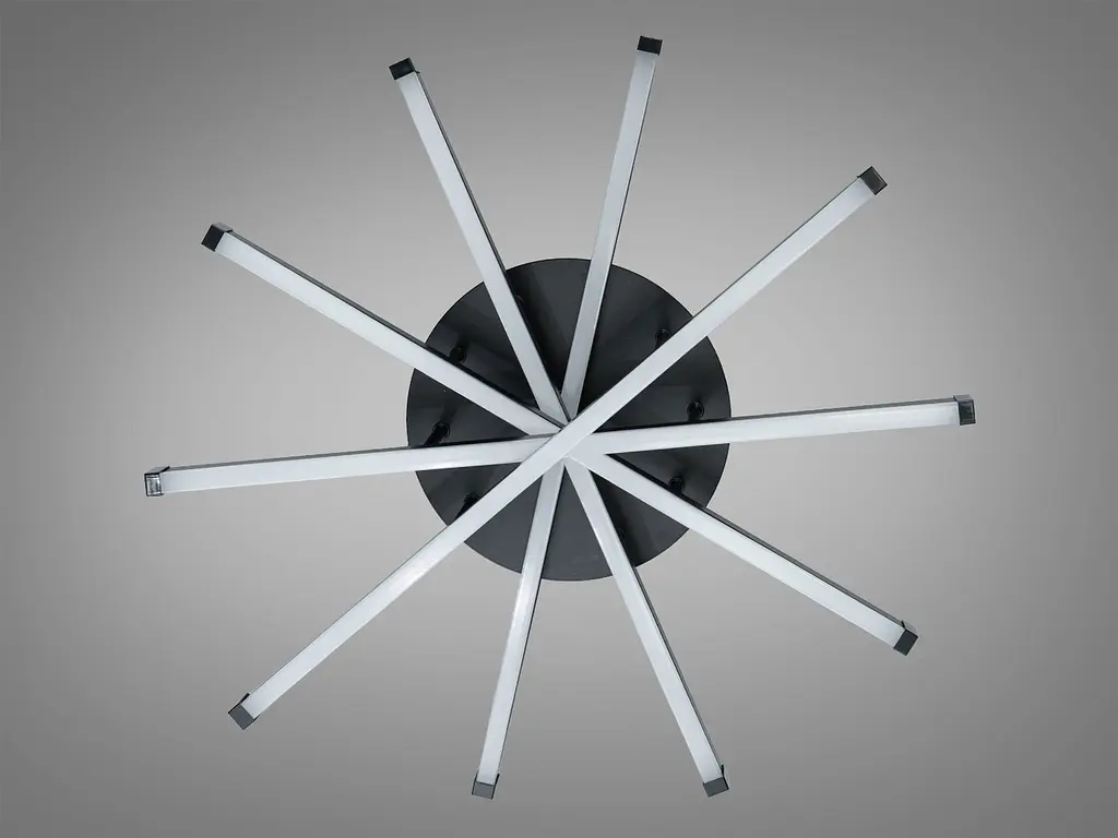 Стильна чорна LED люстра Diasha SX813/5BK 70W до 16 м2 у сучасному стилі - фото 5