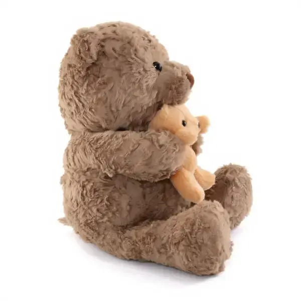 Игрушка-подушка Медведь с малышом и пледом 110х140 см коричневый плюшевый плед игрушка подушка детская ТМ COLORFUL HOME 509-33BR - фото 3