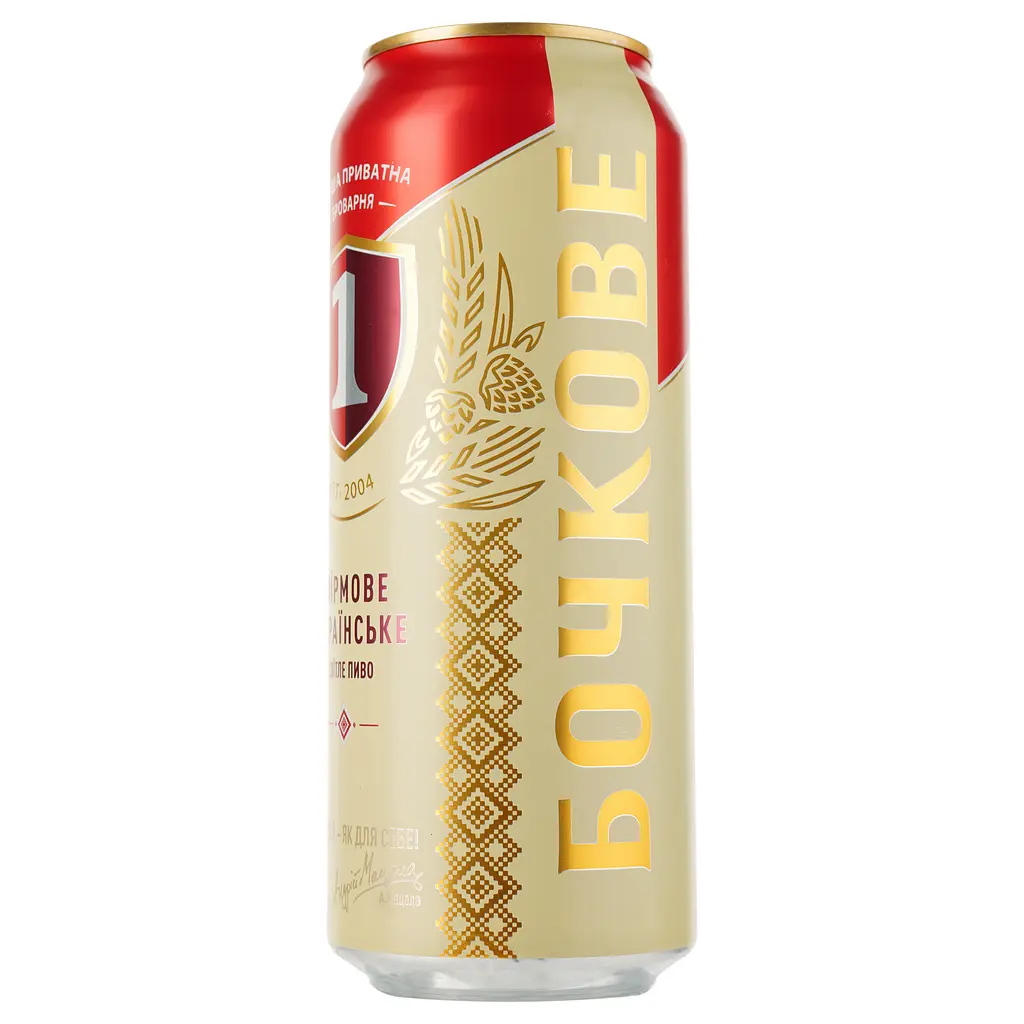 Пиво Перша приватна броварня Бочкове, світле, 4,8%, з/б, 0,5 л (797106) - фото 2