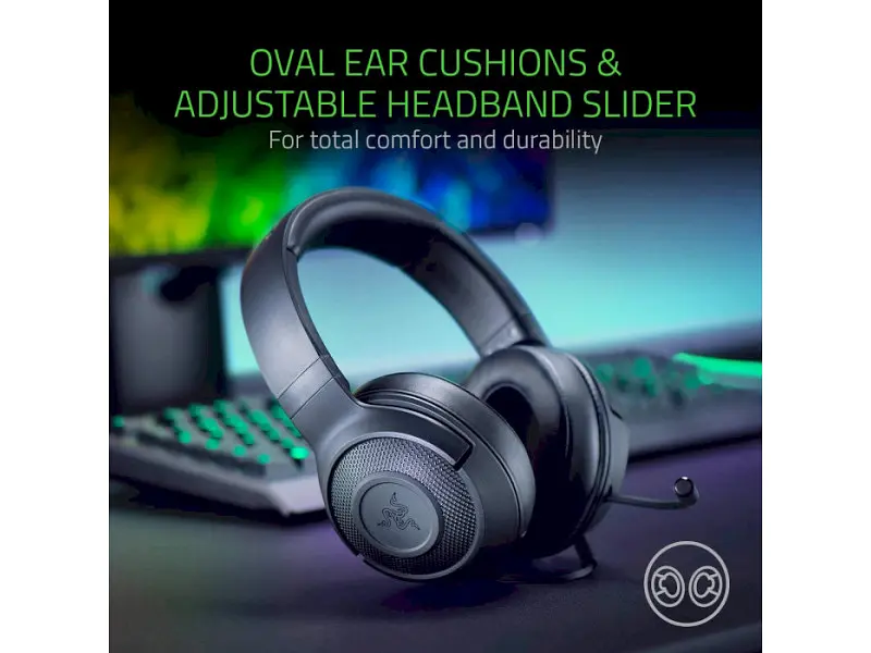 Навушники з мікрофоном Razer Kraken X Essential Wired Gaming Headset Black (RZ04-02950100-R3C1) - фото 7