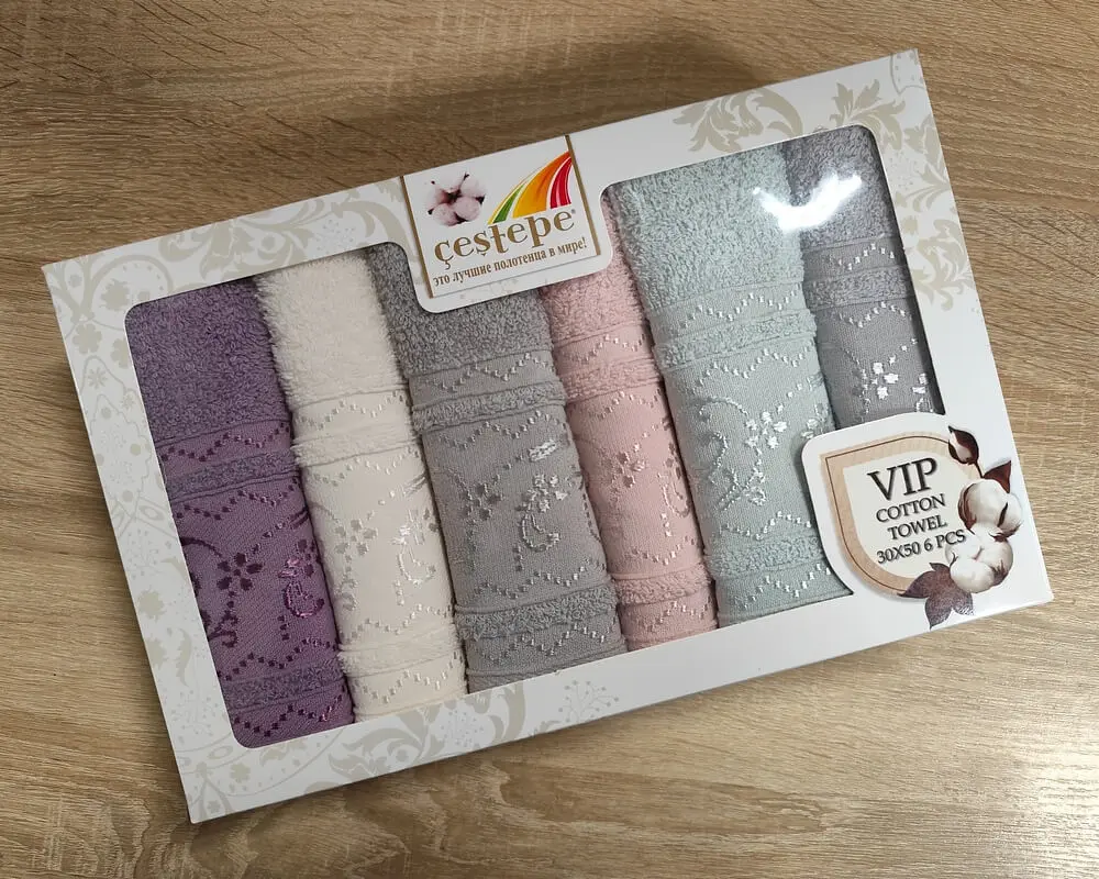Набір кухонних турецьких рушників із 6 штук Cestepe Vip Cotton Beril 30х50 - фото 3