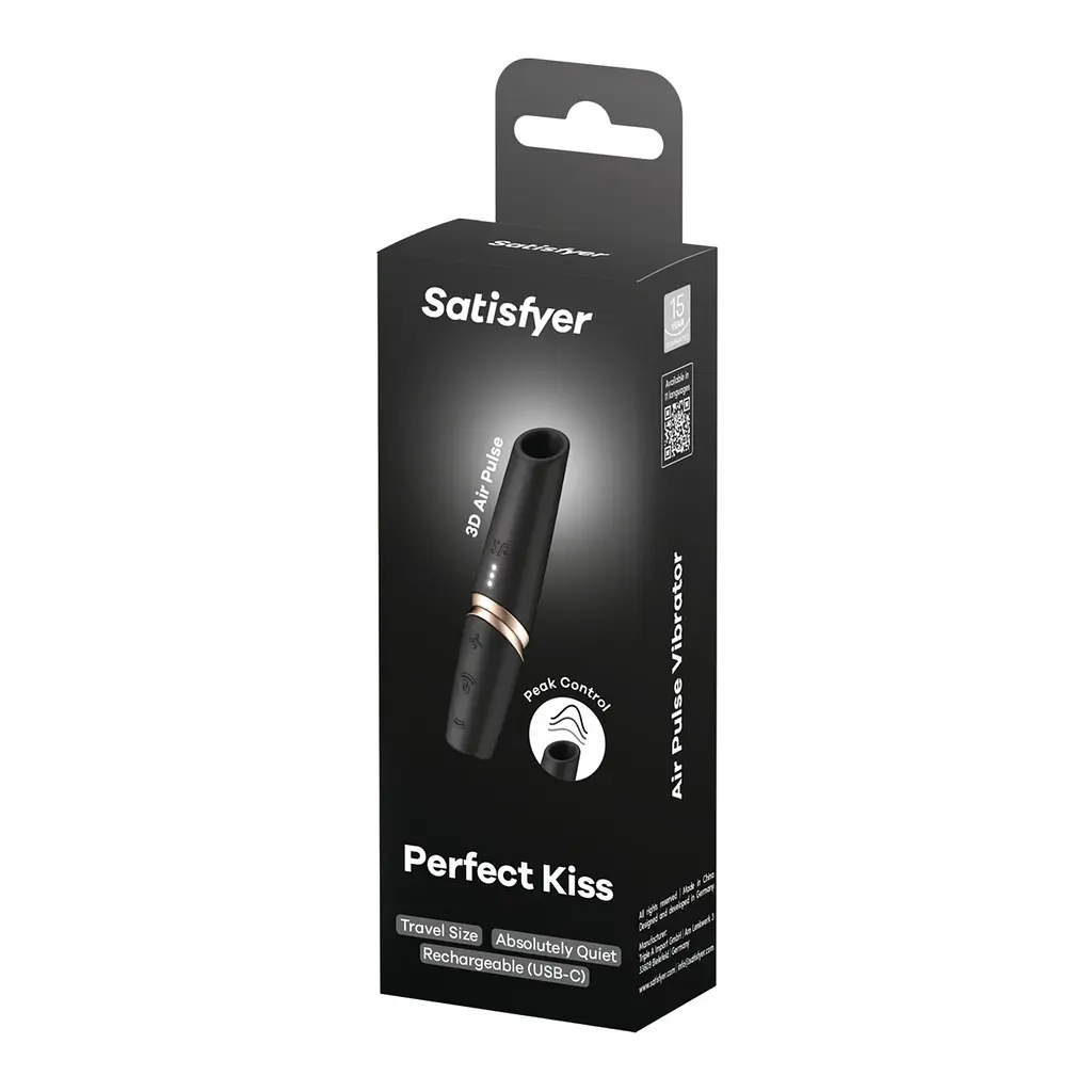 Вакуумний стимулятор клітора Satisfyer Perfect Kiss чорний - фото 5