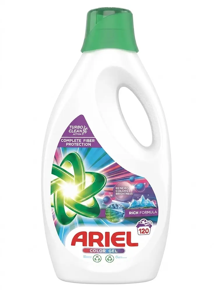 Концентрований гель для прання кольорових речей Ariel Color Gel Turbo Clean, 6 л (120 прань)