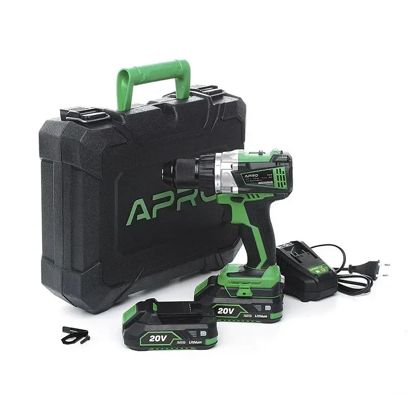Дрель-шуруповерт бесщеточная Apro 20DB 2 Ah 20 В 2 АКБ ЗП + кейс 30412 - фото 3