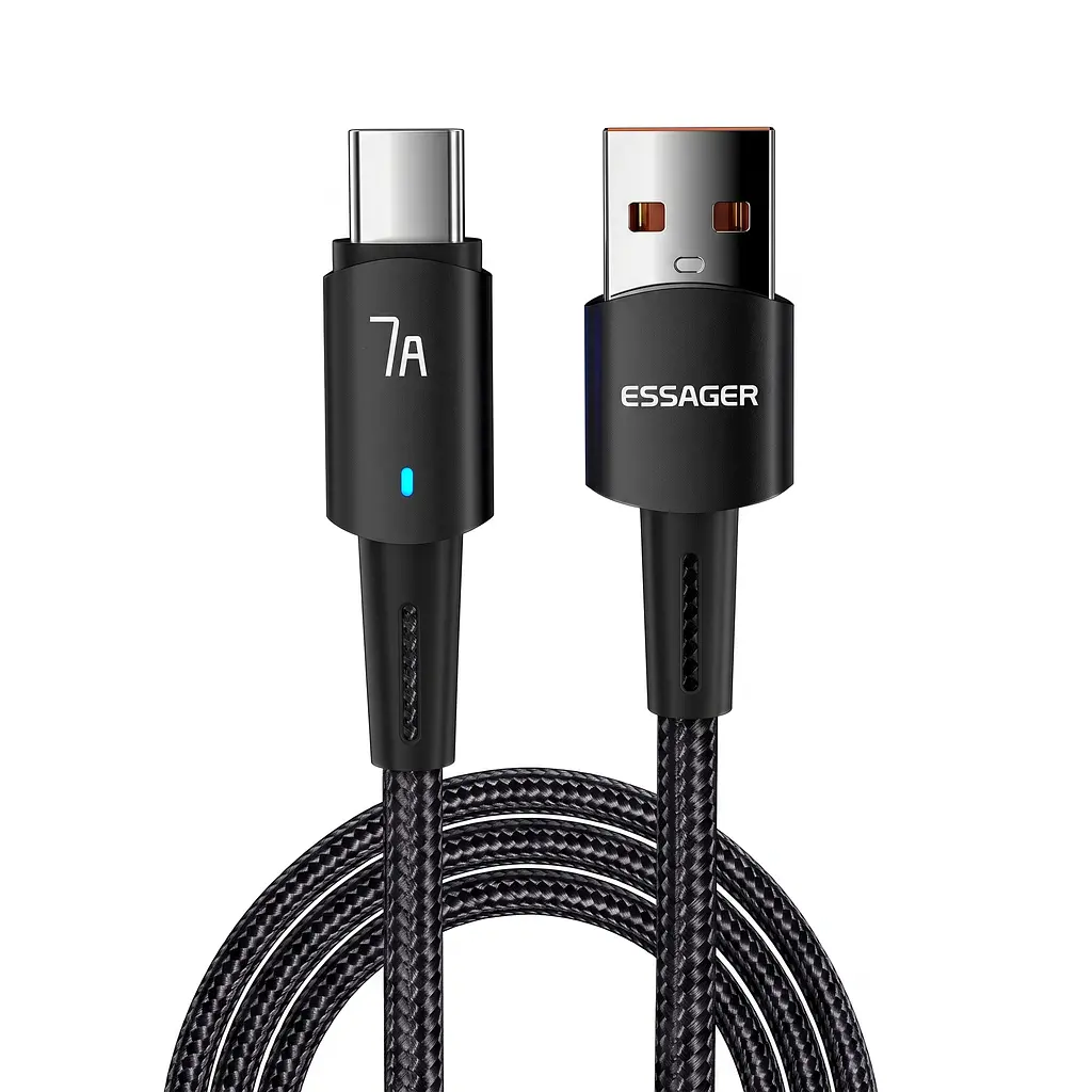 Кабель Essager Sunset USB-A – Type-C 100W 7A, швидка зарядка QC, 1 м