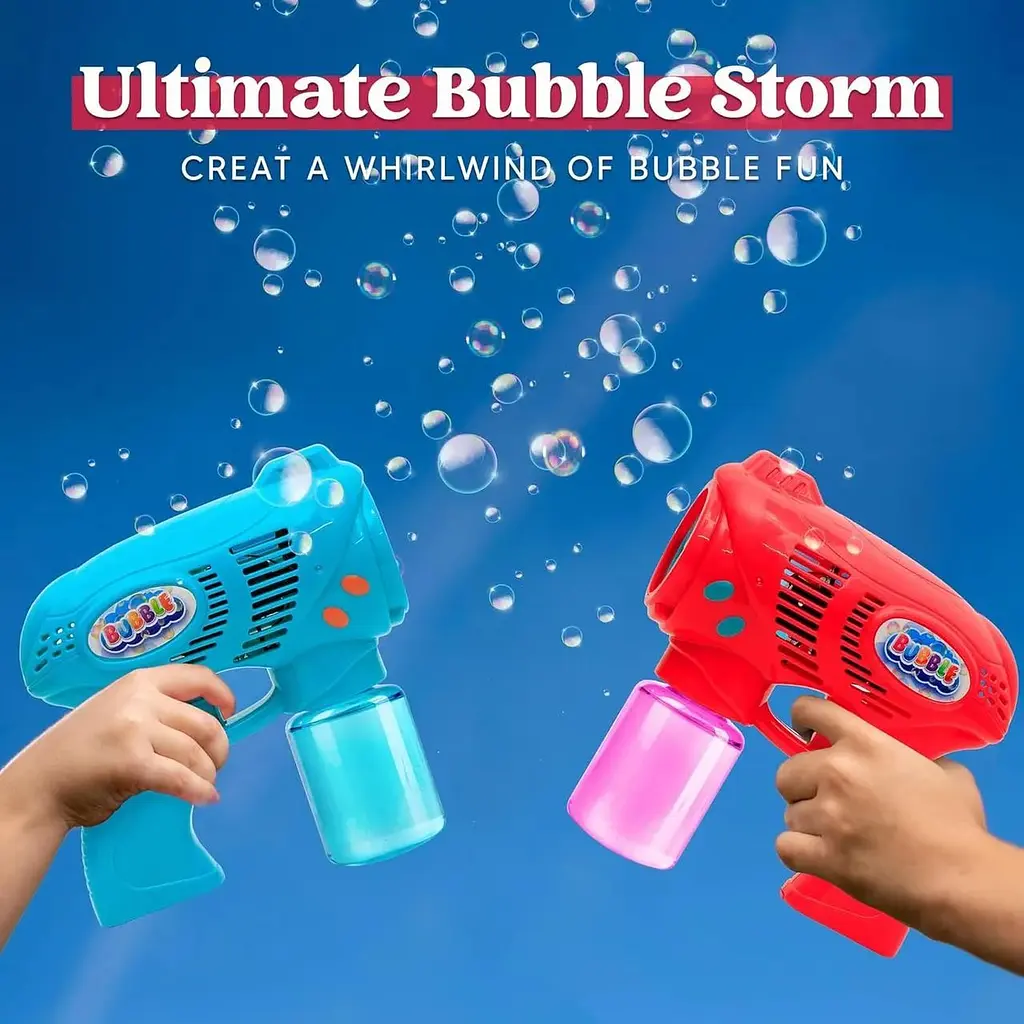 Набор пузырьковых пистолетов JOYIN Bubbles Maker с 2 растворами для заполнения (всего 10 унций) 2 шт. - фото 5