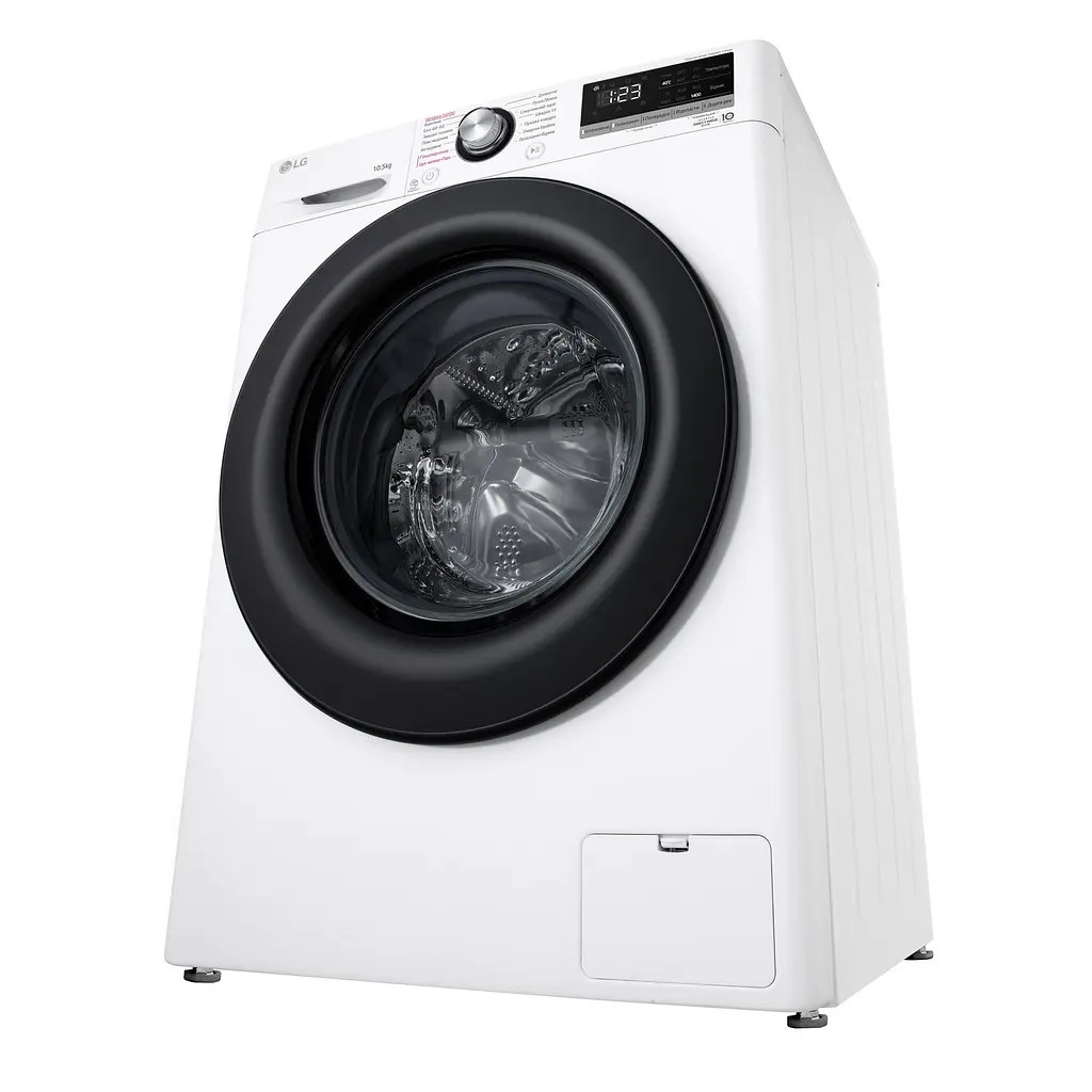 Пральна машина LG фронтальна, 10,5кг, 1400, A+++, 57см, дисплей, пара, інвертор, білий (F4V3RS6WW) - фото 6