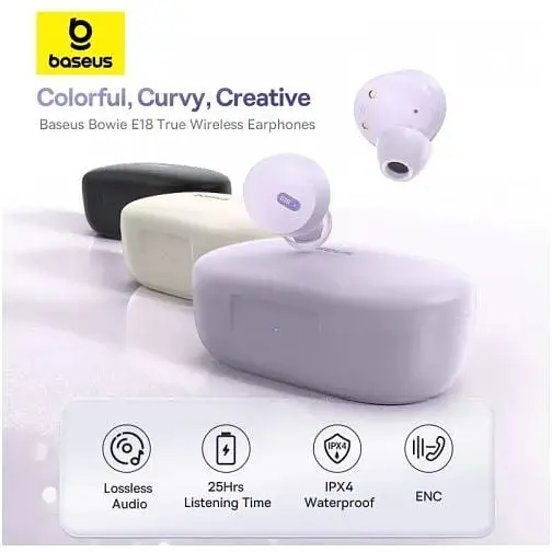 Навушники бездротові Baseus Bowie E18 фіолетові A00023800533-00 - фото 5