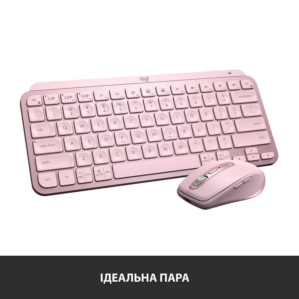 Клавіатура Logitech MX Keys Mini Wireless Illuminated Rose (920-010500) - фото 10