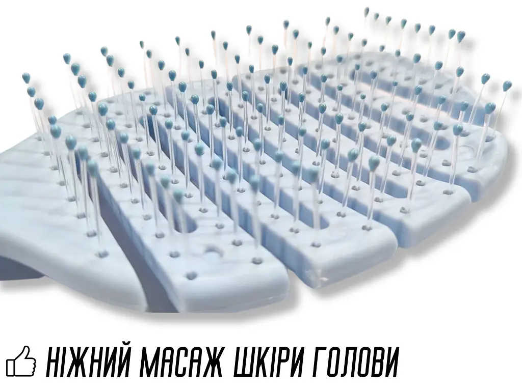 Гребінець масажний зигзаг з отворами 220х75х25 мм - фото 2