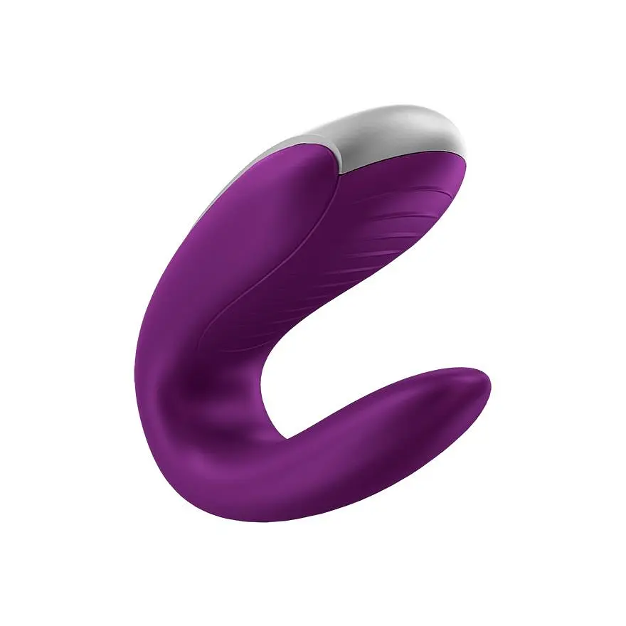 Вибратор для пар Satisfyer Double Fun 9 см фиолетовый - фото 2