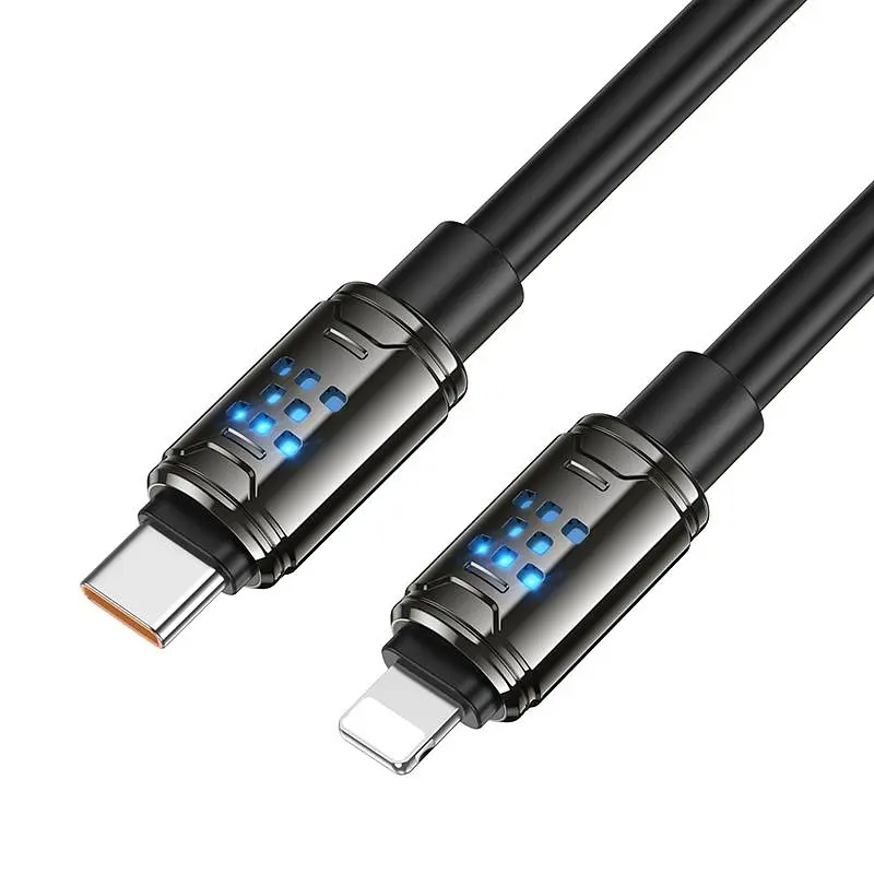 Дата кабель Hoco U143 Joy Type-C to Lightning 27W (1.2m) Black - фото 3