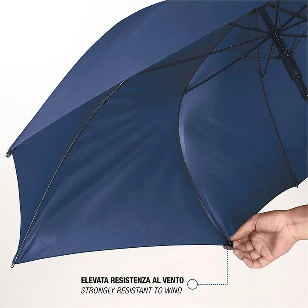 Зонтик-трость Perletti Golf XXL с системой антивитер темно-синий (P96020-02) - фото 4