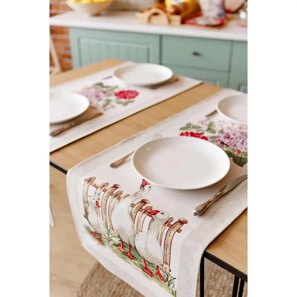 Дорожка Прованс Гуси 140х40 см (34163) - фото 7