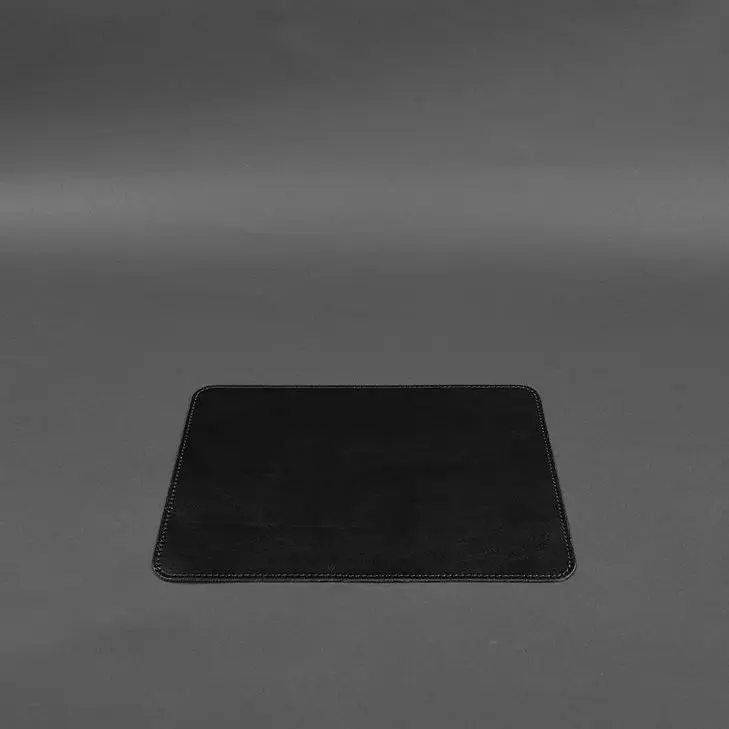 Коврик для мышки из натуральной кожи 1.0 черный краст - фото 4