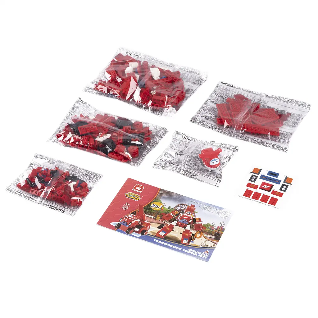 Конструктор-трансформер Super Wings Small Blocks 2-in-1 Buildable Transformer Vehicle Jett, Джетт, 293 деталі (EU385005) - фото 5
