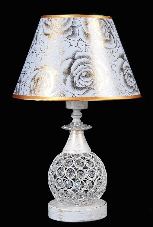 Настільна лампа з абажуром LED Splendid Ray N29928/1T(A+B), E27, 40 см, білий та золотий, сучасний стиль для дому - фото 2