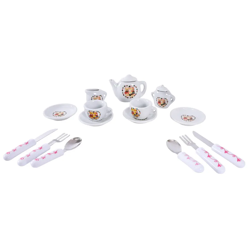 Дитячий набір посуду Bambi Tea set 868-E6-3 порцеляна, 17 предметів - фото 2