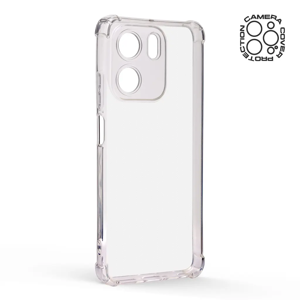 Прозрачный чехол для OPPO A5X 4G/A5X 5G с защитой камеры и усиленными бортами, тонкий, силиконовый, бесцветный, ударопрочный, противоударный бампер с закрытой камерой, ArmorStandart (ARM85376) - фото 2