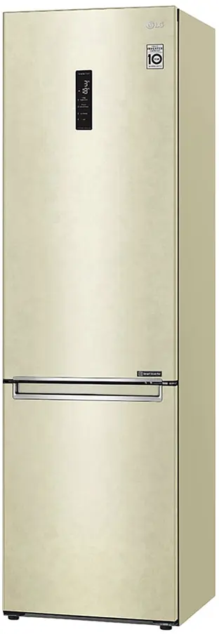 Холодильник LG GA-B509SEKM 203х68х60см 2 дв холодильне відділення 277 л морозильне відділення 107 л A++ NF Інв Диспл. зовнішні Бежевий (GA-B509SEKM) - фото 3