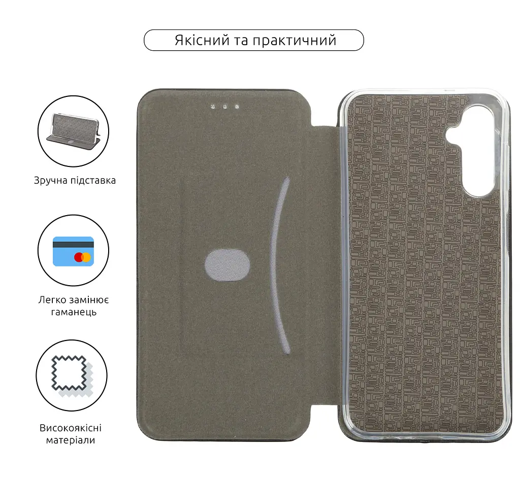 Чехол-книжка для Samsung Galaxy A14 5G (A146)/A14 4G (A145), G-Case, черный, кожаный чехол-книга из экокожи (PU) и TPU, с магнитом, с подставкой и вместительным кардхолдером, противоударный, защита всего корпуса, ArmorStandart (ARM66158) - фото 3