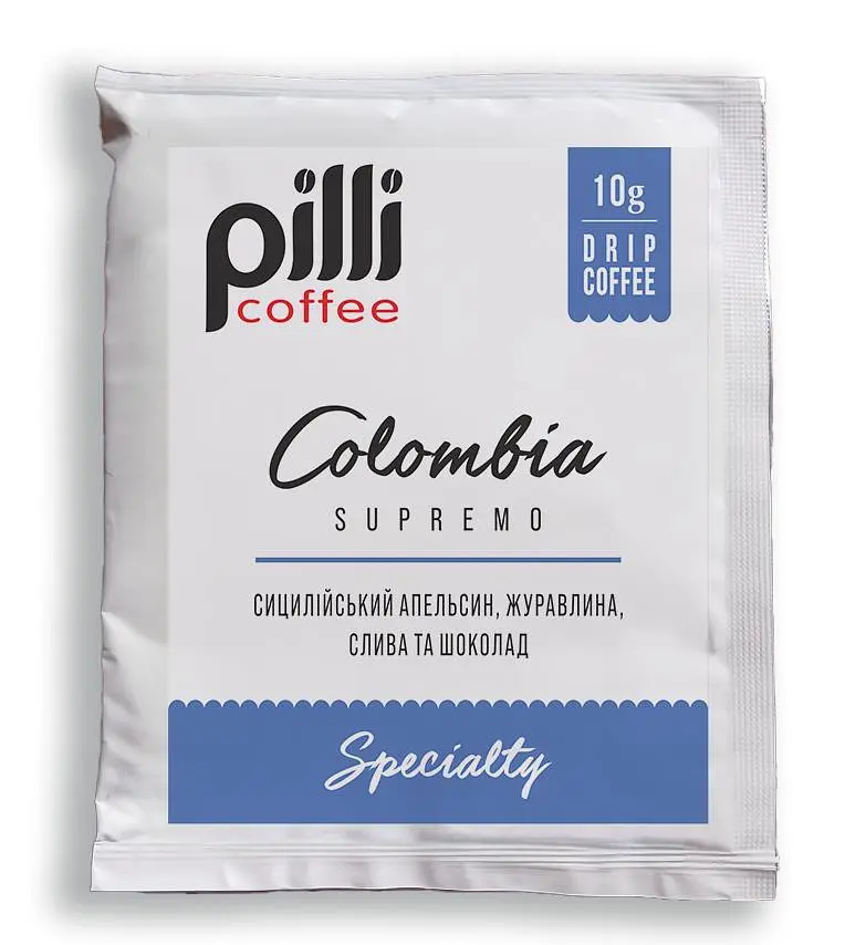 Кава дріп Pilli КОЛУМБІЯ Supremo Medellin, 10г