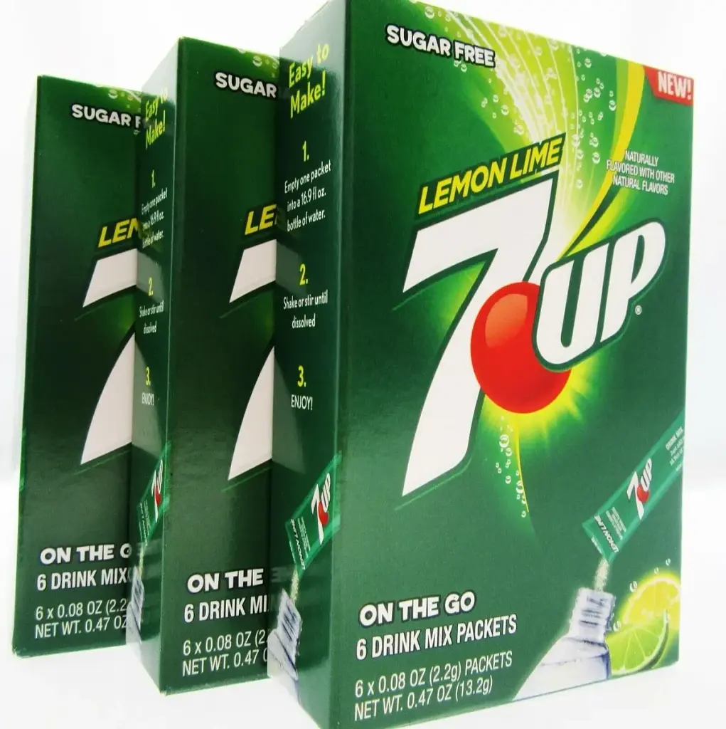 Порошковий напій 7UP Powder Drink Mix Lemon Lime 6 стіків 13.2 г - фото 5