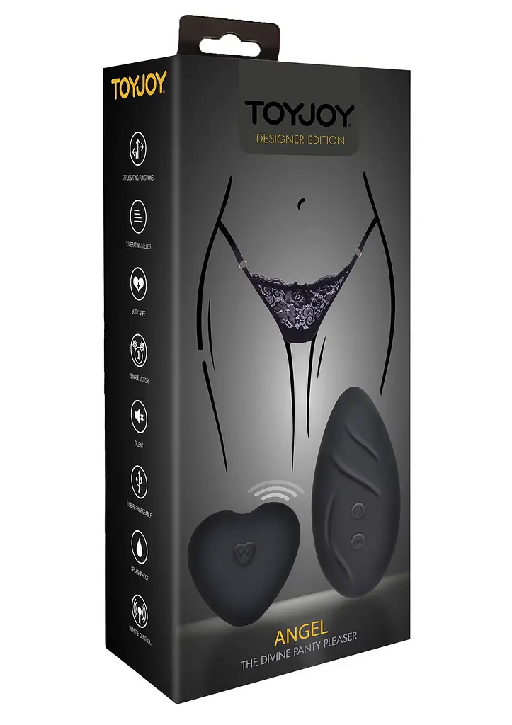 Вибратор в трусики Toy Joy Angel The Divine Panty Pleaser 9.3 см черный - фото 6
