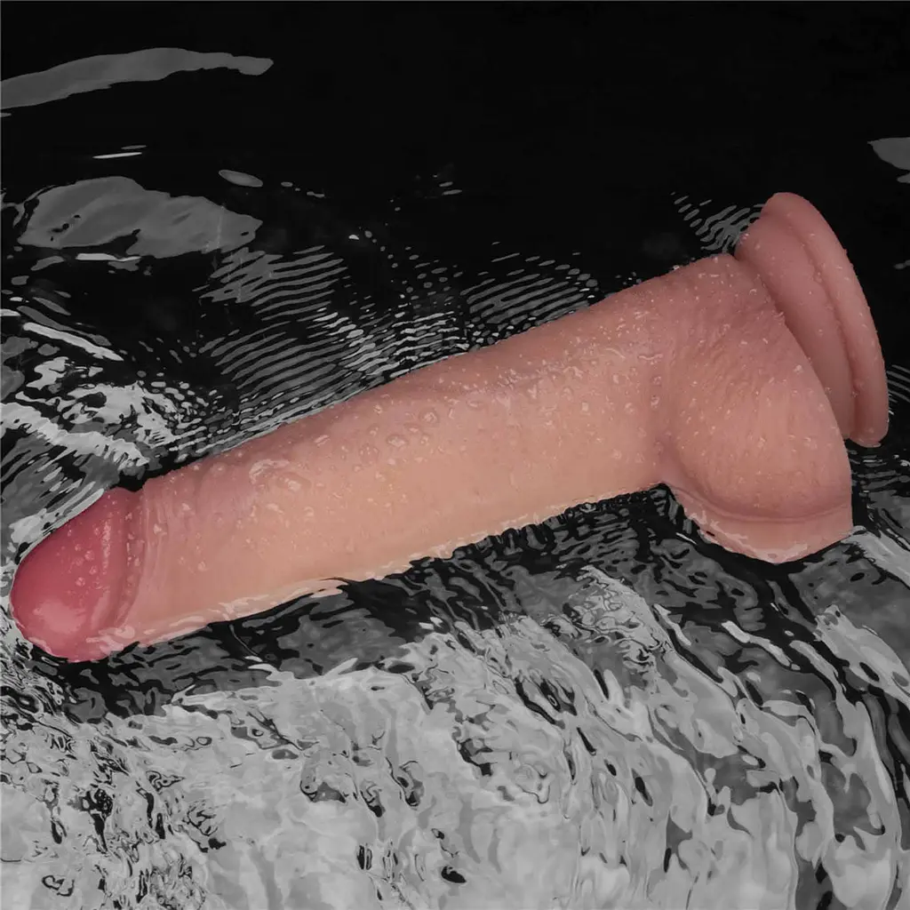 Реалістичний вібратор Vibrating Sliding Skin Pro II тілесний - фото 9