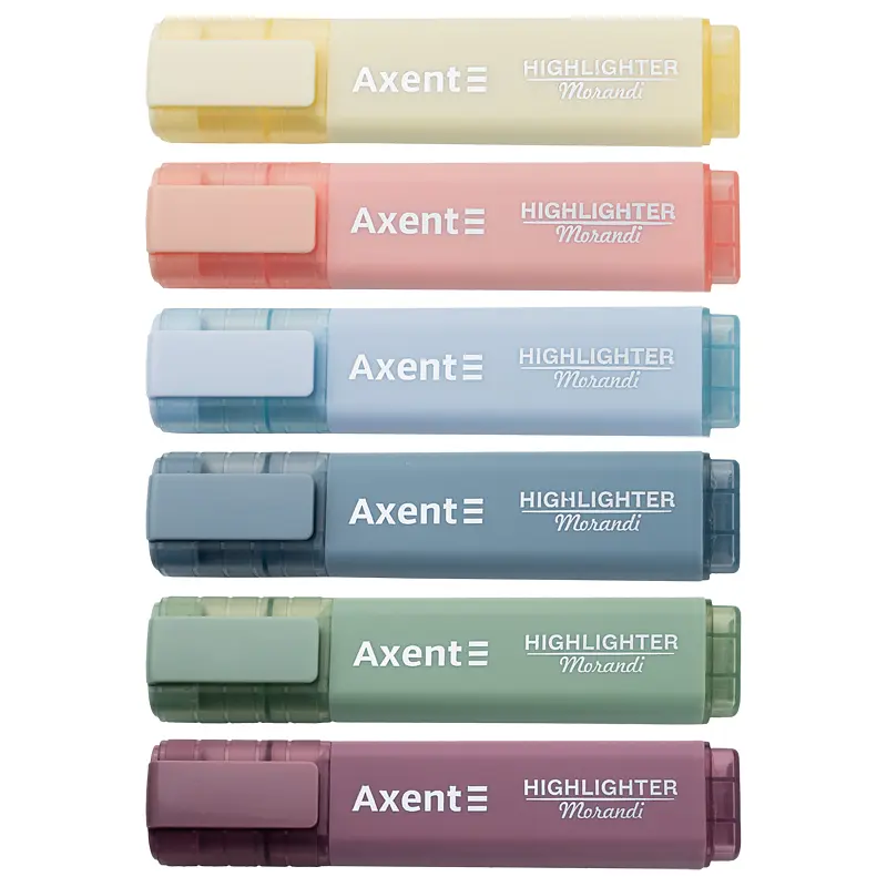 Упаковка маркеров Axent Highlighter 2537-A 1-5 мм клиновидный morandi 24 шт. (2537-50-A) - фото 2