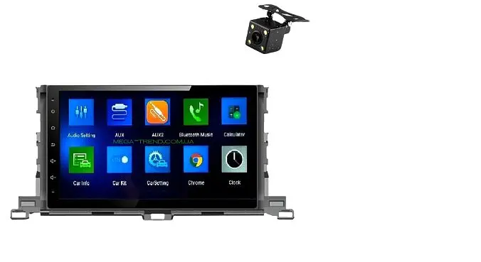 Автомагнитола XPRO штатная Toyota Highlander 2015 (10") Android 10.1 (4/32) черный (Toyota Highlander 2015_9600) - фото 4