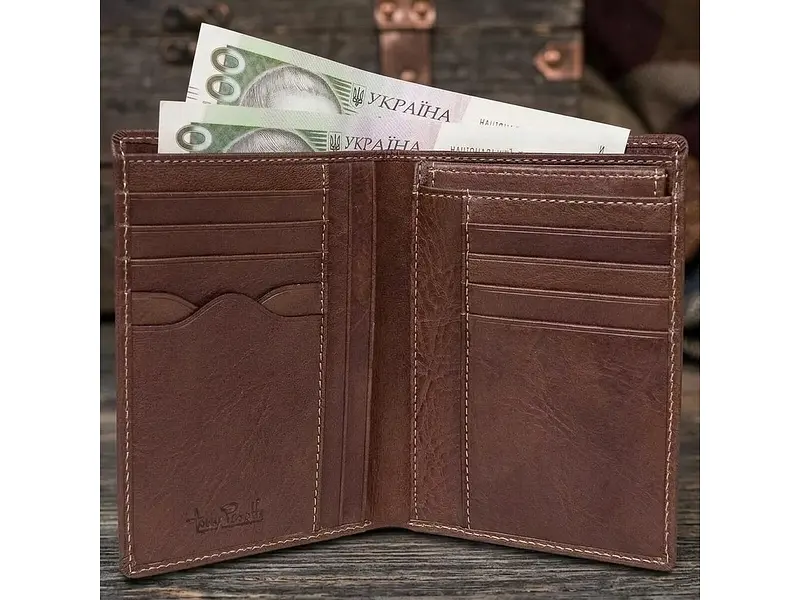 Чоловічий вертикальний портмоне Italico 1153 Коньячний 9,5x13x1,5 см TONY PEROTTI acs0032341 - фото 2