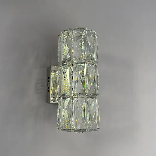 Современный настенный LED светильник для спальни и коридора Linisoln 9666 CH хром стекло 23 см 7W 3 режима - фото 3