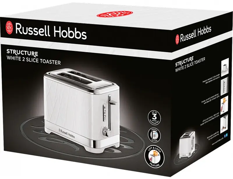 Тостер 28090-56 Structure White Russell Hobbs teh0026446 - фото 6